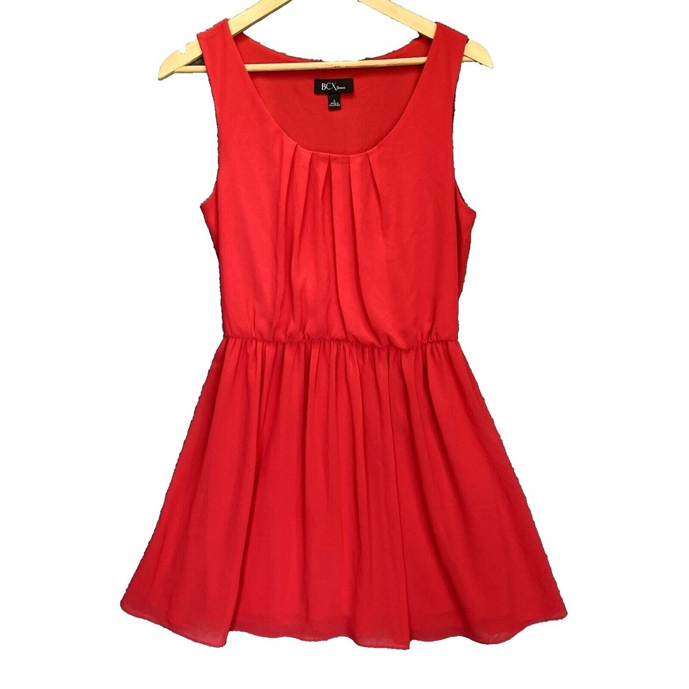 Y2k Pleated Chiffon Snatched Date Going Out Wedding Guest Dress Womens L